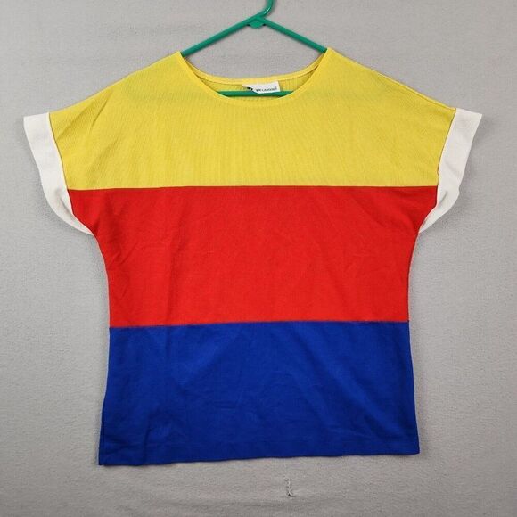 Vintage Queen Casuals Shirt Women's Large Short Sleeves Top - Picture 3 of 7